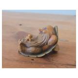 Vintage Little Folks of the Salvans Collection Gnome theme Little Folks of the Salvans The Happy One Hand Carved Wood Figurine by Anri (Italy)