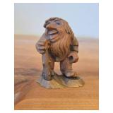 Vintage Little Folks of the Salvans Collection Gnome theme Hand Carved Wood Figurine by Anri (Italy)