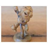 Vintage Happy Gnome / Troll theme Hand Carved Wood Figurine by Anri (Italy)