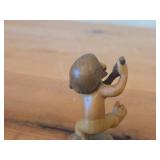 Vintage Happy Gnome / Troll theme Hand Carved Wood Figurine by Anri (Italy)