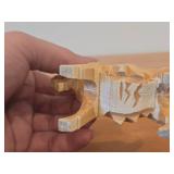 Scandinavian Hand Carved Wood Goat Figurine