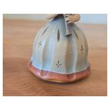 Vintage Anri Swiss Music Reuge Girl Playing Horn theme Hand Carved Handpainted Music Box