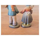 Lot of (2) Vintage Hand Carved Handpainted Wood Carvings by Anri (Italy) / Artist Juan Ferrandiz