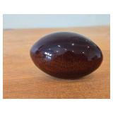 Vintage Genuine Handcrafted Barbados Mahogany Egg Figurine by Medford Mahogany Creations (Barbados)