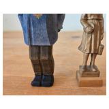Lot of (2) Hand Carved Handpainted German Wood Figurines