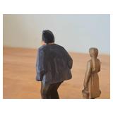 Lot of (2) Hand Carved Handpainted German Wood Figurines