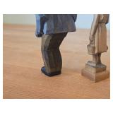 Lot of (2) Hand Carved Handpainted German Wood Figurines