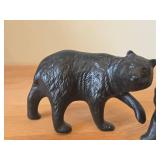 Figurines - (3) Ceramic Black Bears (Mom and cubs), (1) Resin Black Bear