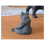 Figurines - (3) Ceramic Black Bears (Mom and cubs), (1) Resin Black Bear