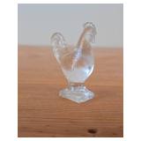 Vintage Kosta Boda Zoo Series Rooster theme Clear Glass Figurine