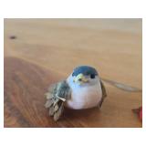 (4) Red Cardinal Figurines 1', (1) Mini Bird Figurine 2' long