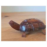 Turtle theme Hand Carved Wood (possible Ironwood) Figurine (Jamaica)