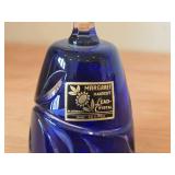 Lot of (2) Vintage Bells - Mageret Cobalt Blue Hand Cut Lead Crystal from West Germany Cold War Era 5-1/2', Cut Crystal from 1970-1980's 8'