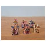 Lot of (6) Vintage Reed Trinket Box Houses