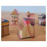 Lot of (6) Vintage Reed Trinket Box Houses