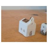 Lot of (2) Miniature Hand Made Ceramic Houses
