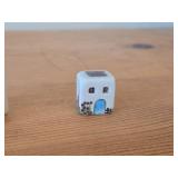 Lot of (2) Miniature Hand Made Ceramic Houses