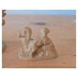Lot of (2) Hand Carved Nativity Animals - Cow 4' long and Sheep 2' long