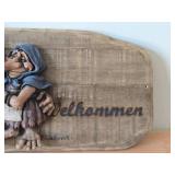 Vintage Scandinavian Troll theme Welkommen Wall Plaque by Paul Bonner© Bebe® (Norway)