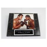 Ring Legends Mohammad Ali and Joe Frazier Autographed Boxing Photo Plaque Ring Legends Mohammad Ali and Joe Frazier Autographed Boxing Photo Plaque