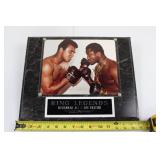 Ring Legends Mohammad Ali and Joe Frazier Autographed Boxing Photo Plaque Ring Legends Mohammad Ali and Joe Frazier Autographed Boxing Photo Plaque