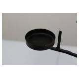 Black Metal Branch Candle Holder Tree on Wood Base Black Metal Branch Candle Holder Tree on Wood Base