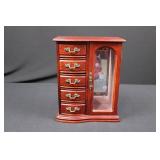Miniature Jewelry Armoire with Glass Door - 5 Drawers Miniature Jewelry Armoire with Glass Door - 5 Drawers