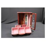Miniature Jewelry Armoire with Glass Door - 5 Drawers Miniature Jewelry Armoire with Glass Door - 5 Drawers