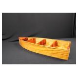 Boat-Shaped Wooden Display Shelf with Interior Shelves Boat-Shaped Wooden Display Shelf with Interior Shelves