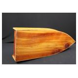 Boat-Shaped Wooden Display Shelf with Interior Shelves Boat-Shaped Wooden Display Shelf with Interior Shelves