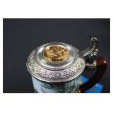 Collectible Tankards with Pewter Lids - Morning Retreat, 10-Point Buck Collector Tankard & 2 German Handcrafted Steins (Lot of 4) Collectible Tankards with Pewter Lids - Morning Retreat, 10-Point Buck Collector Tankard & 2 German Handcrafted Steins (Lot of 4)