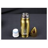 Gold Rocket Design Stainless Steel Water Bottle - Insulated Travel Bottle Gold Rocket Design Stainless Steel Water Bottle - Insulated Travel Bottle