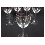 Crystal Wine Glasses - Red Bowls with Twisted Stems Crystal Wine Glasses - Red Bowls with Twisted Stems