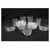 Starburst Crystal Cut-Glass Set - Assorted Glassware with Lidded Dish Starburst Crystal Cut-Glass Set - Assorted Glassware with Lidded Dish