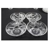 Starburst Crystal Cut-Glass Set - Assorted Glassware with Lidded Dish Starburst Crystal Cut-Glass Set - Assorted Glassware with Lidded Dish