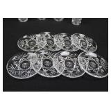 Starburst Crystal Cut-Glass Set - Assorted Glassware with Lidded Dish Starburst Crystal Cut-Glass Set - Assorted Glassware with Lidded Dish