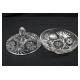 Starburst Crystal Cut-Glass Set - Assorted Glassware with Lidded Dish Starburst Crystal Cut-Glass Set - Assorted Glassware with Lidded Dish