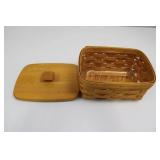 Longaberger Handwoven WoodCrafts Basket with Lid & Plastic Insert Included Longaberger Handwoven WoodCrafts Basket with Lid & Plastic Insert Included