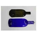 Decorative Glass Bottles - Blue cobalt & Olive Green, Hanging Loop, Made in China Decorative Glass Bottles - Blue cobalt & Olive Green, Hanging Loop, Made in China