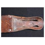 Pair of Antler-Handled Hunting Knives with Leather Sheath Pair of Antler-Handled Hunting Knives with Leather Sheath