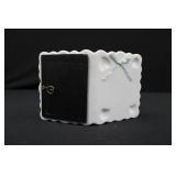 Porcelain Baby Photo Frame with Hanging Booties - 2x3 Opening, White Porcelain Baby Photo Frame with Hanging Booties - 2x3 Opening, White