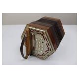 Button Accordion - Vintage Italian-Made, Wood Bellows Button Accordion - Vintage Italian-Made, Wood Bellows
