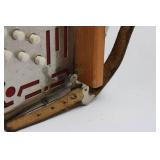 Button Accordion - Vintage Italian-Made, Wood Bellows Button Accordion - Vintage Italian-Made, Wood Bellows