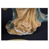 Angel Figurines (Pair) with Pedestal Plate - 8.5 in tall, 5.5 in wide Angel Figurines (Pair) with Pedestal Plate - 8.5 in tall, 5.5 in wide