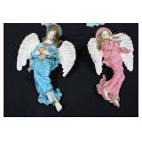 Angel Figurines (Lot of 4) - 4-5 in Pastel Resin Hanging Ornaments Angel Figurines (Lot of 4) - 4-5 in Pastel Resin Hanging Ornaments