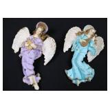 Angel Figurines (Lot of 4) - 4-5 in Pastel Resin Hanging Ornaments Angel Figurines (Lot of 4) - 4-5 in Pastel Resin Hanging Ornaments