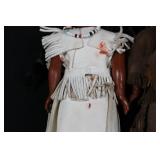 4-Piece Native American Fringe Dolls - Beaded Cloth Outfits, Made in Japan 4-Piece Native American Fringe Dolls - Beaded Cloth Outfits, Made in Japan