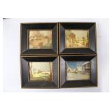 Vintage Foil Art Miniature Framed Pictures - Set of 4 Vintage Foil Art Miniature Framed Pictures - Set of 4