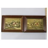 Vintage Foil Art Miniature Framed Pictures - Set of 4 Vintage Foil Art Miniature Framed Pictures - Set of 4