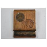 Vintage 1950s Floral Tapestry Purse - Derringer Lighter, Wooden Pipe, Indian Head Match Safe Vintage 1950s Floral Tapestry Purse - Derringer Lighter, Wooden Pipe, Indian Head Match Safe